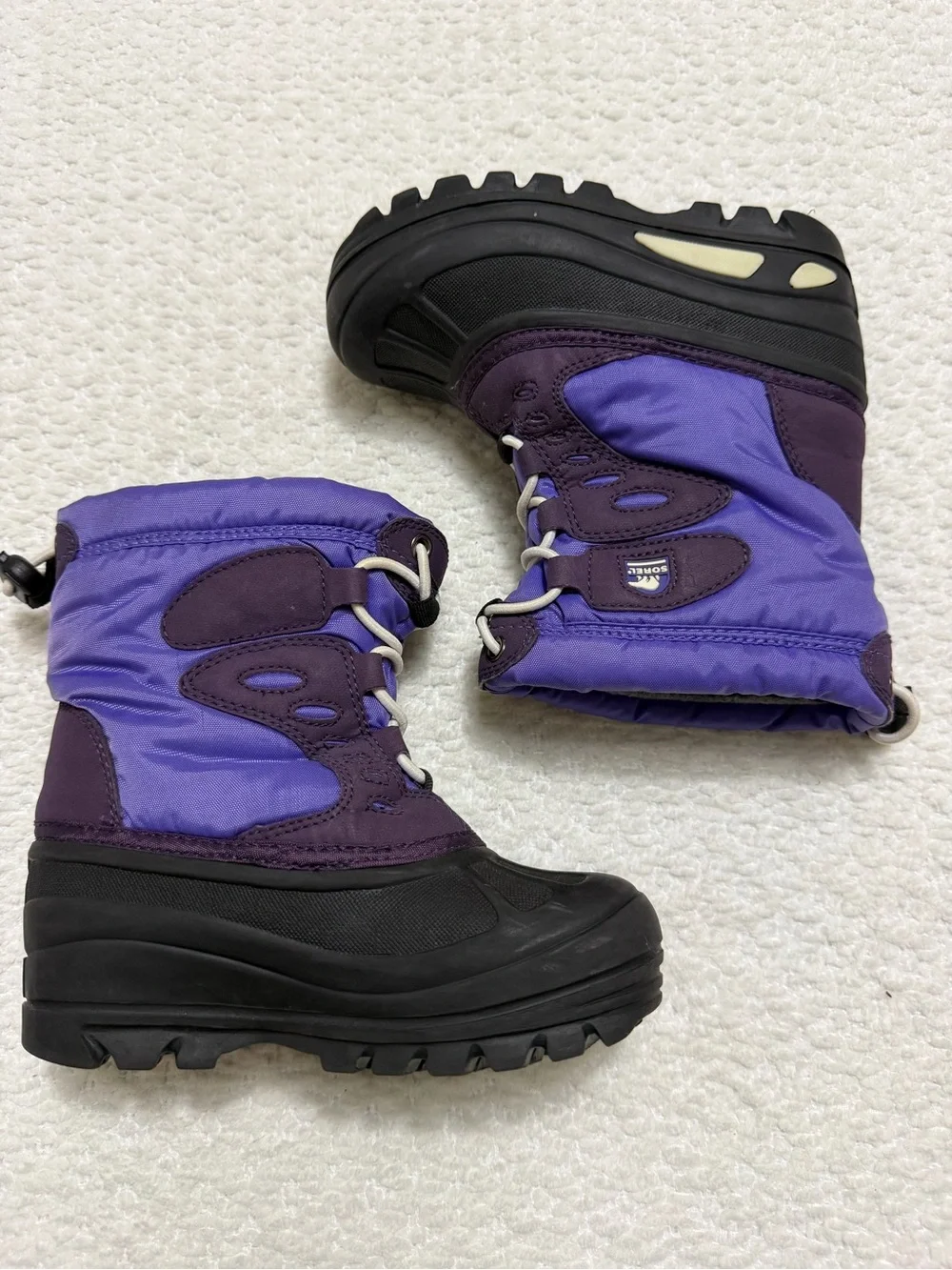 Sorel Storm Racer Waterproof Snow Boots Purple Black Kid’s Size 11